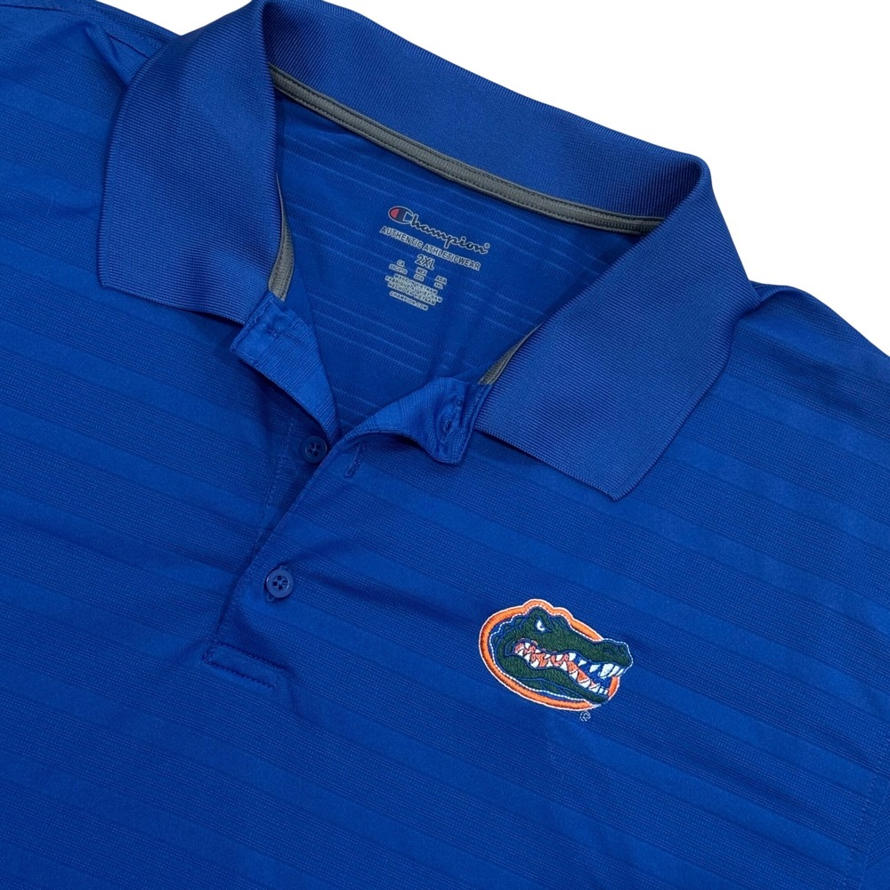 Champion University of Florida UF‎ Gators Polo Golf Shirt Mens 2XL Blue